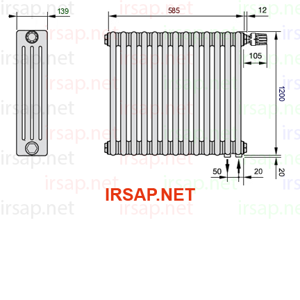 Радиатор IRSAP Tesi 41200/13 T25 CL 01